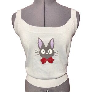Studio Ghibli Kiki's Delivery Service Jiji Cat Sweater Tank Top XL Her Universe